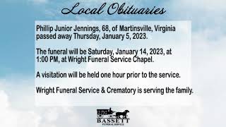 Obits for January 11, 2023