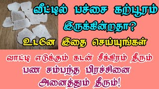 பச்சை கற்பூரம் வீட்டில் இருந்தால் உடனே இதை செய்யுங்கள் தீராத கடன் தீரும், பணம் பெருகும்!