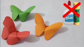 Paper Butterfly With Paper |  Without Glue  | Very Easy