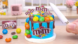 Wonderful Miniature M&M Cake Decorating | Satisfying Tiny Chocolate Cake Design By "Tiny Cakes"