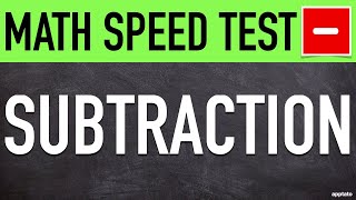 Subtraction Math Speed Test (20 Problems) | Subtract Numbers | Human Calculator Mental Maths Drill