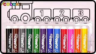 Train Big Colorful Marker Coloring / Akn Kids House