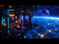 Lofi Ambient – Futuristic Space Balcony Moonlight & Lo-fi Chill | Night Study and Relaxation | 4K