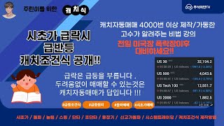 [주식이안TV] 미국장 급락후 갭하락시장에서 시초가 급상승 종목 캐치식 제작원리와 매매설정.  \