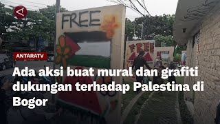 Ada aksi buat mural dan grafiti dukungan terhadap Palestina di Bogor