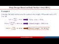 dosage calculations based on body surface area