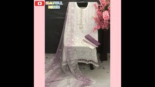 💕Tawakkal New Embroidered White Cotton Collection 2022💕PARIAN DREAM💕#tawakkal#2022#shorts#subscribe