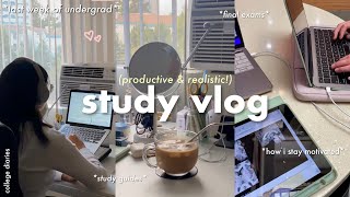 STUDY VLOG 📝 final exams, intense cramming, how i make my study guides, last days of undergrad