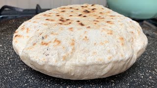 نان وطنى | پختن نان تاوى | نان پيتا تابه اى Pita Bread Tawa balloon bread Naan no oven Recipe