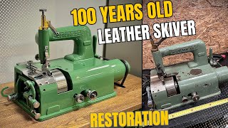 Restoring 100 years old Fortuna leather skiving machine!