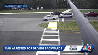Man arrested for driving backwards down Flagler County road