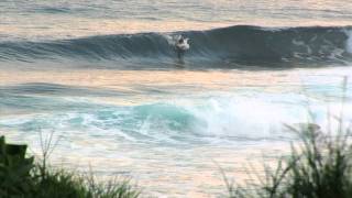 Surfers at Soup Bowl in Barbados... scene from Welcome To Today