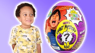 NEW GIANT PURPLE Ryan's World MYSTERY EGG Series 3 SCAVENGER HUNT with all Ryan’s World Toys!!!