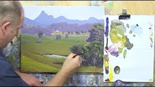 Learn To Paint TV E49 "Mt Warning" Acrylic Painting LandscapeFor Beginners