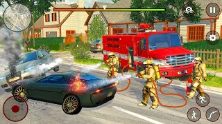 Real Firefighter Simulator 2021 - 911 Fire Truck Games - Android Gameplay