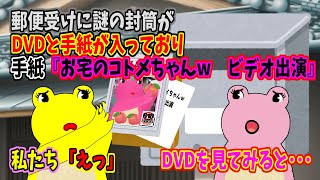 🐸(346)【スレネタ】郵便受けに謎の封筒が　DVDと手紙が入っており　手紙『お宅のコトメちゃんw　ビデオ出演』　私たち「えっ」　DVDを見てみると･･･🐸(346)