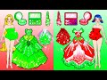 DIY Paper Doll | Rapunzel and Ladybug Fruit Wedding Costumes Contest Extreme Makeover | Dolls Beauty