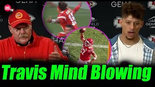 Travis Kelce Makes History Andy Reid & Mahomes React in Post Game Interview!