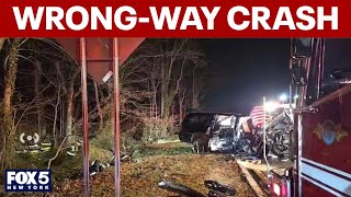 2 killed, 10 injured in wrong-way crash on Southern State Parkway
