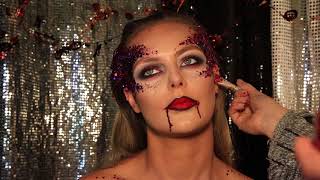 Vampire Makeup Tutorial | Glitter Vampire Halloween Look!