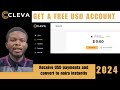 How to get a Free USD Account on GetCleva | Cleva Banking