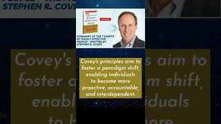 Summary of The 7 Habits of Highly Effective People" is a self-help book written by Stephen R. Covey