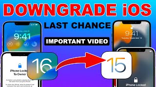 (IMPORTANT VIDEO) How to Downgrade iOS 16 to 15  ?🔥😍 (LAST CHANCE) | Downgrade iPhone/iPad iOS 16-15