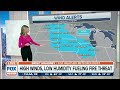 fire weather warnings in ks ne sd and ia on friday