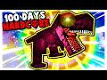 We Survived 100 Days In Hardcore Minecraft In A World Of Dinosaurs