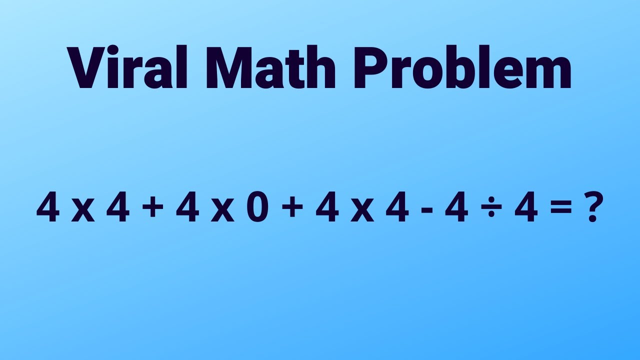 Viral Math Problem Explained Youtube