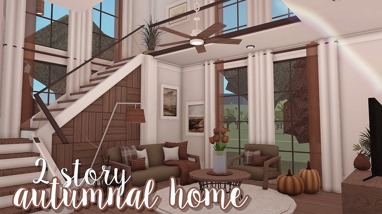 2 Story Autumnal Home ୨୧ | Bloxburg Speedbuild | Luminto - YouTube