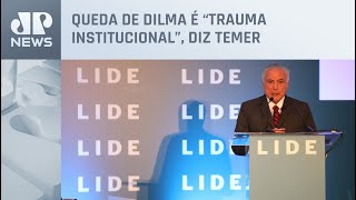 Ex-presidente Michel Temer discursa no Lide Brazil Conference em Lisboa