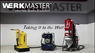 Titan XT Concrete Floor Grinder and Ermator S36 Vacuum powered by a Makinex Generator