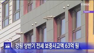 강원 상반기 전세 보증사고액 63억 원