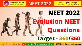 Evolution NEET Questions MCQ | NEET 2022