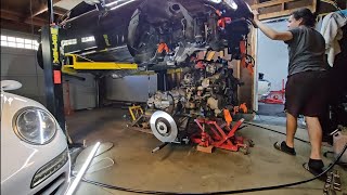 Bentley W12 Cylinder time lapse engine removal