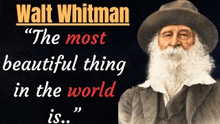 Top 20 walt whitman quotes | Walt whitman quotes on life | #quote