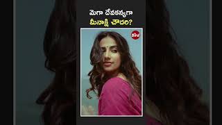 మెగా దేవకన్యగా మీనాక్షి చౌదరి | Meenakshi Chaudhary to  act With Megastar Chiranjeevi | Bird Filmy