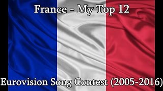 My Tops || Eurovision Song Contest: France || My Top 12 (2005-2016)