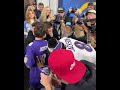 Kid Goes Wild Over Getting Lamar Jackson's Beanie #Ravens #lamarjackson #nfl