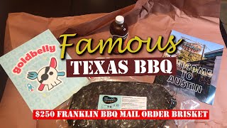 Unboxing The #1 Best Rated Franklin BBQ Texas Brisket Goldbelly Mail Order Barbecue