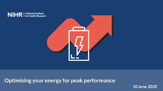 Optimising your energy for peak performance