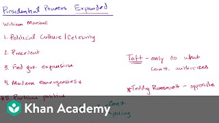 Expansion of presidential power | American civics | US government and civics | Khan Academy