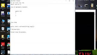 Java Programming - Runnable interface thread:Multithreading.
