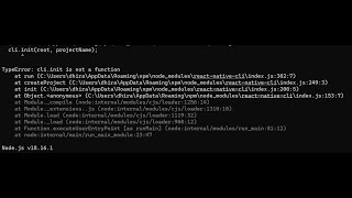 TypeError: cli.init is not a function | 'yarn' is not recognized | react-native | AryaDataLab