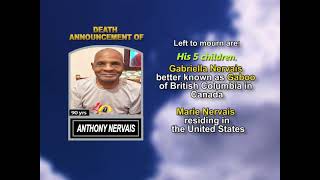 Anthony Nervais ~ Medium Obituary-