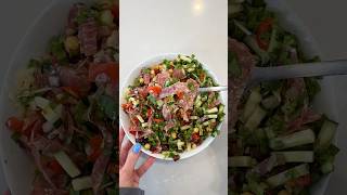 Chopped Salad 🥗 #lunch #recipe #healthy #healthyfood #viralvideo #shorts #fyp #satisfying #asmr