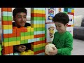 yusuf pretend play with huge toy vending machine