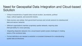 Need for Geospatial Data Integration and Cloud-based Solution | Use Case-Geo-spatial Cloud