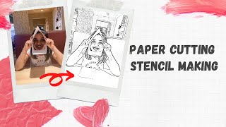 HOW TO DO PAPER CUTTING STENCIL | PAPER ART | PORTRAIT TEMPLATE | PAPERART TUTORIAL | PAPER ART